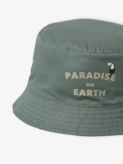 Bob Réversible Imprimé Garçon Vert - Vertbaudet -Magasin De Vêtements Pour Bé Soldes bob reversible imprime garcon 2