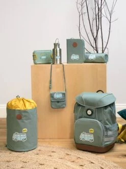 Boîte-repas LÄSSIG Adventure En Inox Bus/vert Olive - Lassig -Magasin De Vêtements Pour Bé Soldes boite repas lassig adventure en inox 3