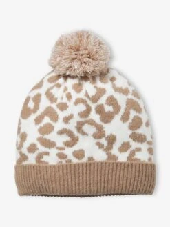 Bonnet Animalier En Maille Jacquard Beige - Vertbaudet -Magasin De Vêtements Pour Bé Soldes bonnet animalier en maille jacquard 3