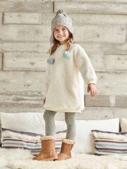 Bonnet Esprit Péruvien Fille Avec Pois En Relief Gris Chiné - Vertbaudet -Magasin De Vêtements Pour Bé Soldes bonnet esprit peruvien fille avec pois en relief 4