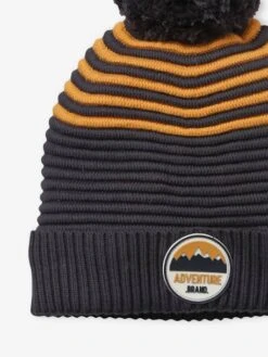 Bonnet Garçon Rayé En Maille Bleu - Vertbaudet -Magasin De Vêtements Pour Bé Soldes bonnet garcon raye en maille 3