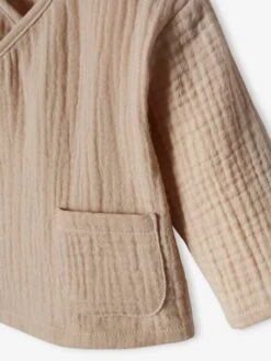 Brassière Naissance En Gaze De Coton Bébé Personnalisable Beige - Vertbaudet -Magasin De Vêtements Pour Bé Soldes brassiere naissance en gaze de coton bebe personnalisable 2