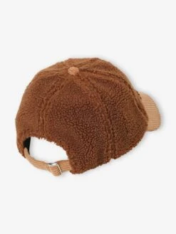 Casquette En Sherpa Et Velours Garçon Camel - Vertbaudet -Magasin De Vêtements Pour Bé Soldes casquette en sherpa et velours garcon 4
