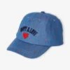 Casquette Fille Imprimée Cœurs Et Message Happy & Love Chambray - Vertbaudet