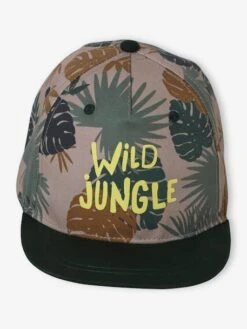Casquette Imprimée "Wild Jungle" Garçon Vert Sapin - Vertbaudet -Magasin De Vêtements Pour Bé Soldes casquette imprimee wild jungle garcon 3