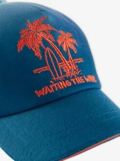 Casquette Palmiers Garçon Bleu Jean Imprimé - Vertbaudet -Magasin De Vêtements Pour Bé Soldes casquette palmiers garcon 2