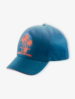 Casquette Palmiers Garçon Bleu Jean Imprimé - Vertbaudet
