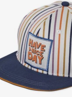 Casquette Rayée Garçon Encre - Vertbaudet -Magasin De Vêtements Pour Bé Soldes casquette rayee garcon 3