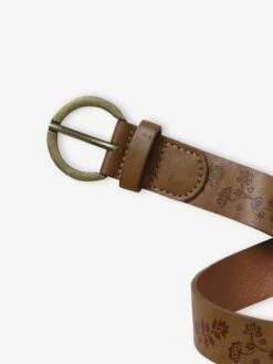Ceinture à Fleurs Embossées Fille Brun - Vertbaudet -Magasin De Vêtements Pour Bé Soldes ceinture a fleurs embossees fille 2