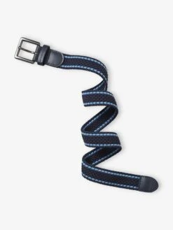 Ceinture Bicolore Tressée Garçon Marine - Vertbaudet