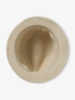 Chapeau Aspect Paille Avec Perles Fille Sable - Vertbaudet -Magasin De Vêtements Pour Bé Soldes chapeau aspect paille avec perles fille 2