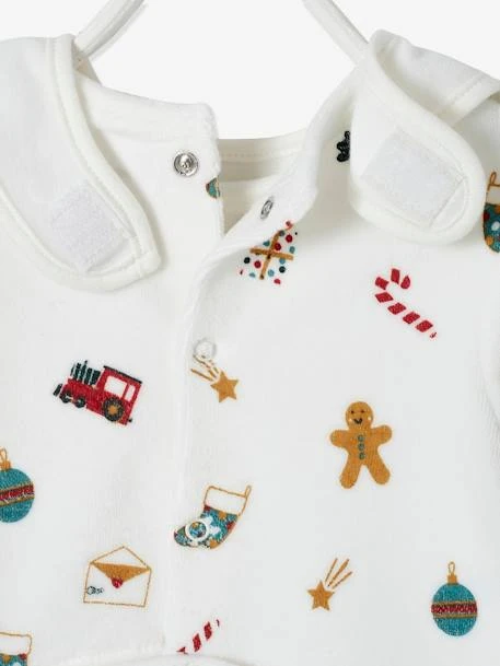 Coffret Cadeau De Noël Bébé Dors-bien En Velours + Bavoir Mixte Ivoire Imprimé - Vertbaudet 4 Coffret Cadeau De Noël Bébé Dors-bien En Velours + Bavoir Mixte Ivoire Imprimé - Vertbaudet – Image 4