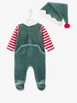 Coffret Cadeau De Noël Bébé Mixte Pyjama + Bonnet Joyeux Lutin Vert Sapin - Vertbaudet -Magasin De Vêtements Pour Bé Soldes coffret cadeau de noel bebe mixte pyjama bonnet joyeux lutin 2