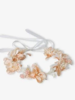 Couronne De Fleurs Fille Abricot - Vertbaudet -Magasin De Vêtements Pour Bé Soldes couronne de fleurs fille 2
