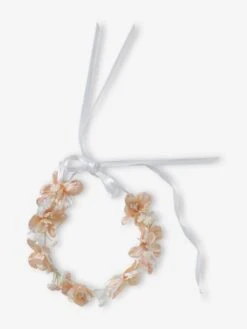 Couronne De Fleurs Fille Abricot - Vertbaudet -Magasin De Vêtements Pour Bé Soldes couronne de fleurs fille 3