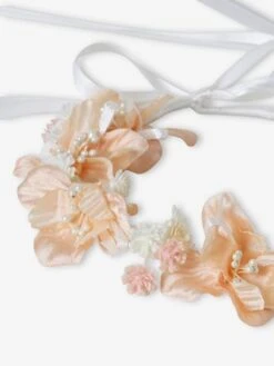 Couronne De Fleurs Fille Abricot - Vertbaudet -Magasin De Vêtements Pour Bé Soldes couronne de fleurs fille 4