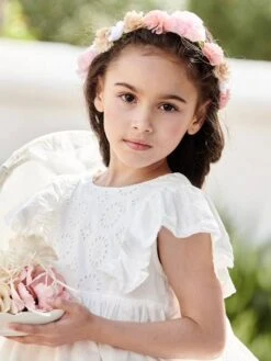 Couronne De Fleurs Roses Fille Eau De Rose - Vertbaudet