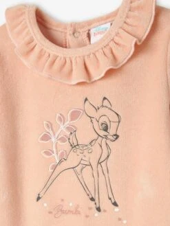 Dors-bien Bébé Fille Disney® Bambi En Velours Rose Clair Uni Avec Decor - Disney -Magasin De Vêtements Pour Bé Soldes dors bien bebe fille disney bambi en velours 2