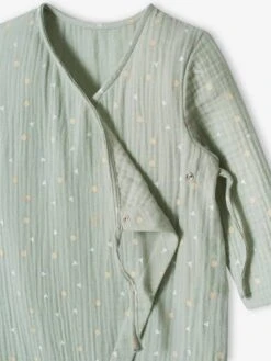 Dors-bien Cache-coeur Bébé En Gaze De Coton Ouverture Naissance Vert D'eau - Vertbaudet -Magasin De Vêtements Pour Bé Soldes dors bien cache coeur bebe en gaze de coton ouverture naissance 11