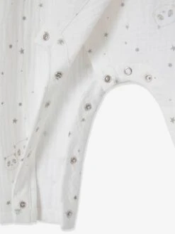 Dors-bien Cache-coeur Bébé En Gaze De Coton Ouverture Naissance Blanc Imprimé - Vertbaudet -Magasin De Vêtements Pour Bé Soldes dors bien cache coeur bebe en gaze de coton ouverture naissance 4