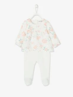 Dors-bien Effet 2 En 1 En Velours Et Gaze De Coton Bébé Et Son Doudou Assorti Ivoire - Vertbaudet -Magasin De Vêtements Pour Bé Soldes dors bien effet 2 en 1 en velours et gaze de coton bebe et son doudou assorti 3