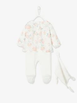 Dors-bien Effet 2 En 1 En Velours Et Gaze De Coton Bébé Et Son Doudou Assorti Ivoire - Vertbaudet -Magasin De Vêtements Pour Bé Soldes dors bien effet 2 en 1 en velours et gaze de coton bebe et son doudou assorti 5