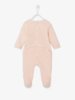 Dors-bien En Velours Bébé Rose Saumon Clair - Vertbaudet -Magasin De Vêtements Pour Bé Soldes dors bien en velours bebe 2