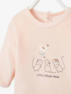 Dors-bien En Velours Bébé Rose Saumon Clair - Vertbaudet -Magasin De Vêtements Pour Bé Soldes dors bien en velours bebe 3
