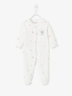 Dors-bien En Velours Pressionné Devant Bébé Ivoire - Vertbaudet