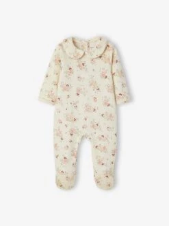 Dors-bien Motifs Fleurs En Velours Bébé Fille écru - Vertbaudet -Magasin De Vêtements Pour Bé Soldes dors bien motifs fleurs en velours bebe fille 2