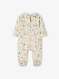 Dors-bien Motifs Fleurs En Velours Bébé Fille écru - Vertbaudet -Magasin De Vêtements Pour Bé Soldes dors bien motifs fleurs en velours bebe fille 3