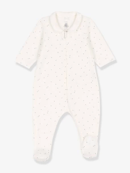 Dors-bien Zippé En Coton Bio PETIT BATEAU Blanc - Petit Bateau 1 Dors-bien Zippé En Coton Bio PETIT BATEAU Blanc - Petit Bateau
