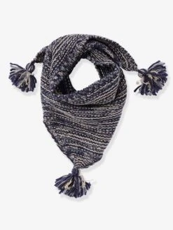 Echarpe à Pompons Fille Encre - Vertbaudet