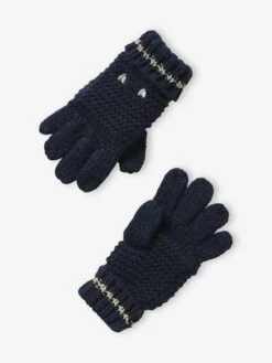 Ensemble Bonnet + Snood + Gants Coeurs Fille Encre Imprimé - Vertbaudet -Magasin De Vêtements Pour Bé Soldes ensemble bonnet snood gants coeurs fille 4