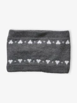 Ensemble Bonnet + Snood + Moufles Transformables En Mitaines Coeurs Fille Gris Moyen Chine - Vertbaudet -Magasin De Vêtements Pour Bé Soldes ensemble bonnet snood moufles transformables en mitaines coeurs fille 5