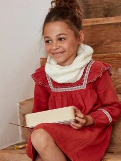 Ensemble Cœurs Fille Bonnet + Snood + Gants écru - Vertbaudet -Magasin De Vêtements Pour Bé Soldes ensemble coeurs fille bonnet snood gants 2