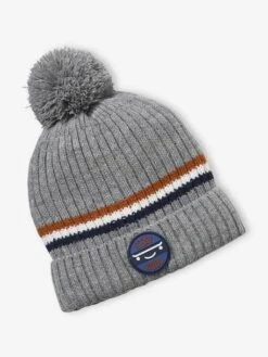 Ensemble Garçon Bonnet + Snood + Gants En Maille Côtelée BASICS Gris - Vertbaudet -Magasin De Vêtements Pour Bé Soldes ensemble garcon bonnet snood gants en maille cotelee basics 3