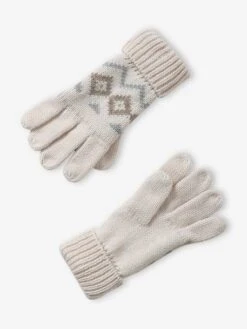 Ensemble Garçon Bonnet + Snood + Gants En Maille Jacquard Beige - Vertbaudet -Magasin De Vêtements Pour Bé Soldes ensemble garcon bonnet snood gants en maille jacquard 10