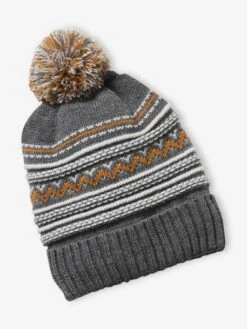 Ensemble Garçon Bonnet + Snood + Gants En Maille Jacquard Gris - Vertbaudet -Magasin De Vêtements Pour Bé Soldes ensemble garcon bonnet snood gants en maille jacquard 3
