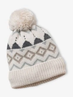 Ensemble Garçon Bonnet + Snood + Gants En Maille Jacquard Beige - Vertbaudet -Magasin De Vêtements Pour Bé Soldes ensemble garcon bonnet snood gants en maille jacquard 9