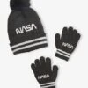 Ensemble Garçon NASA® Bonnet + Gants Gris Anthracite - Nasa
