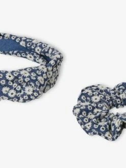 Ensemble Serre-tête + Choucou Broderie Anglaise Fille Bleu Jean - Vertbaudet -Magasin De Vêtements Pour Bé Soldes ensemble serre tete choucou broderie anglaise fille 2