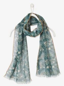 Foulard Garçon Imprimé Jungle Vert Grisé - Vertbaudet