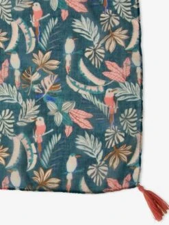 Foulard Imprimé Exotique Fille Vert Imprimé - Vertbaudet -Magasin De Vêtements Pour Bé Soldes foulard imprime exotique fille 2