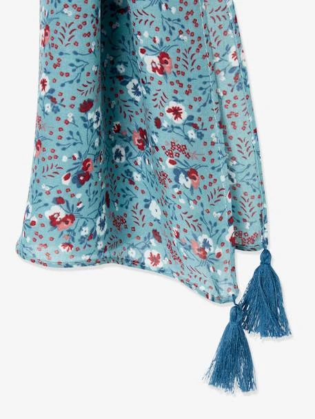 Foulard Imprimé Fleuri Bleu Imprimé - Vertbaudet 2 Foulard Imprimé Fleuri Bleu Imprimé - Vertbaudet – Image 2