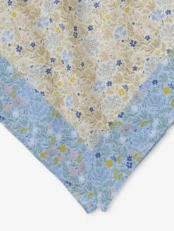 Foulard Personnalisable Imprimé Fleuri Fille Bleu Ciel - Vertbaudet -Magasin De Vêtements Pour Bé Soldes foulard personnalisable imprime fleuri fille 3