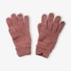 Gants Fille En Maille Avec Noeuds Bois De Rose - Vertbaudet