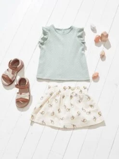 Jupe Bébé Imprimé Citrons Beige Clair Imprimé - Vertbaudet -Magasin De Vêtements Pour Bé Soldes jupe bebe imprime citrons 3
