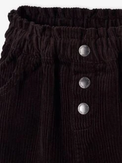 Jupe Style "paperbag" En Velours Côtelé Bébé Noir - Vertbaudet -Magasin De Vêtements Pour Bé Soldes jupe style paperbag en velours cotele bebe 2