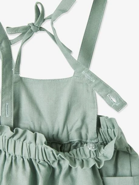 Jupe-tablier En Toile Bébé Vert Céladon - Vertbaudet 4 Jupe-tablier En Toile Bébé Vert Céladon - Vertbaudet – Image 4